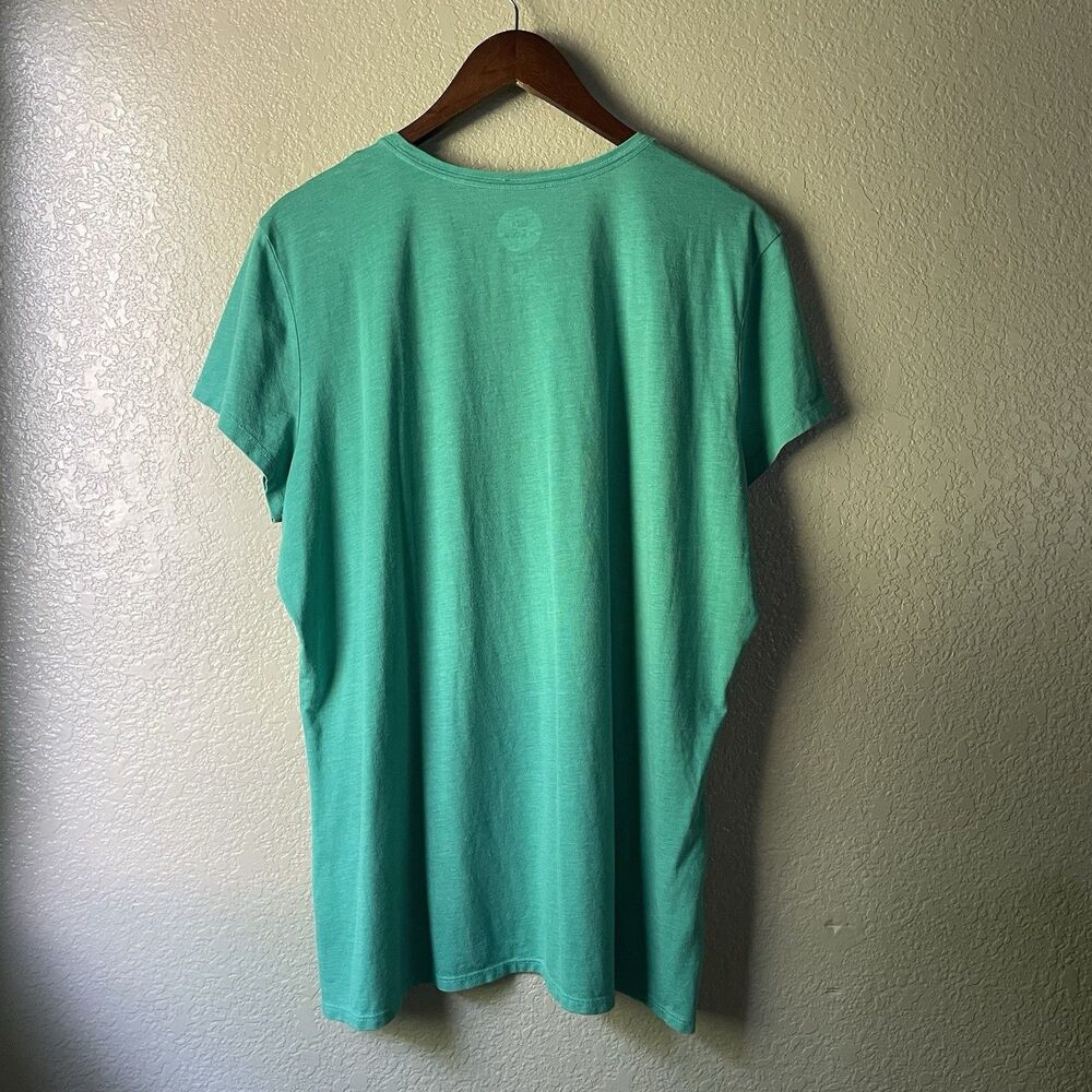 Life Is Good Womens XXL Land Of The Free USA America Teal Graphic Crew T Shirt - Picture 6 of 8